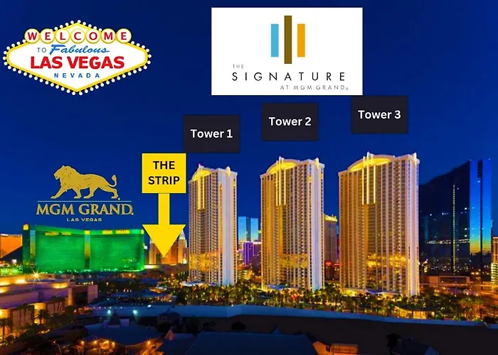 11Th Floor Mgm Signature 2-Bedroom Combo Strip View No Resort Fees Las Vegas